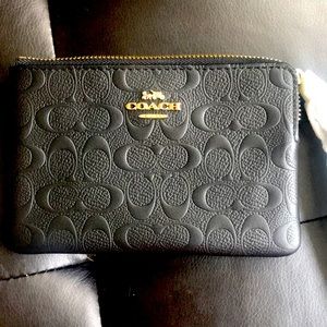 Coach leather wristlet
